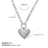 Cold Wind Gold Love Pendant Necklace Clavicle Chain Stainless Steel Gold Plated Personality Versatile Jewelry Women
