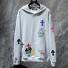 8653 CHROME HEARTS New Spring and Autumn Plus-size Thin Style Classic Style Logo Hooded Sweatshirt for Couples