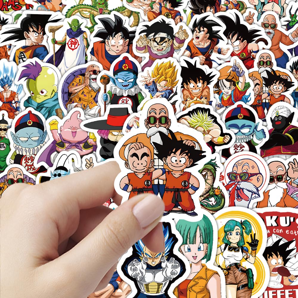 Dragon Ball Sticker Waterproof Snowboard Dragon Ball Set, 104-Piece Set, Stickers, Decals, Suitcase, High-Definition Images, Moe, Car, Bicycle,