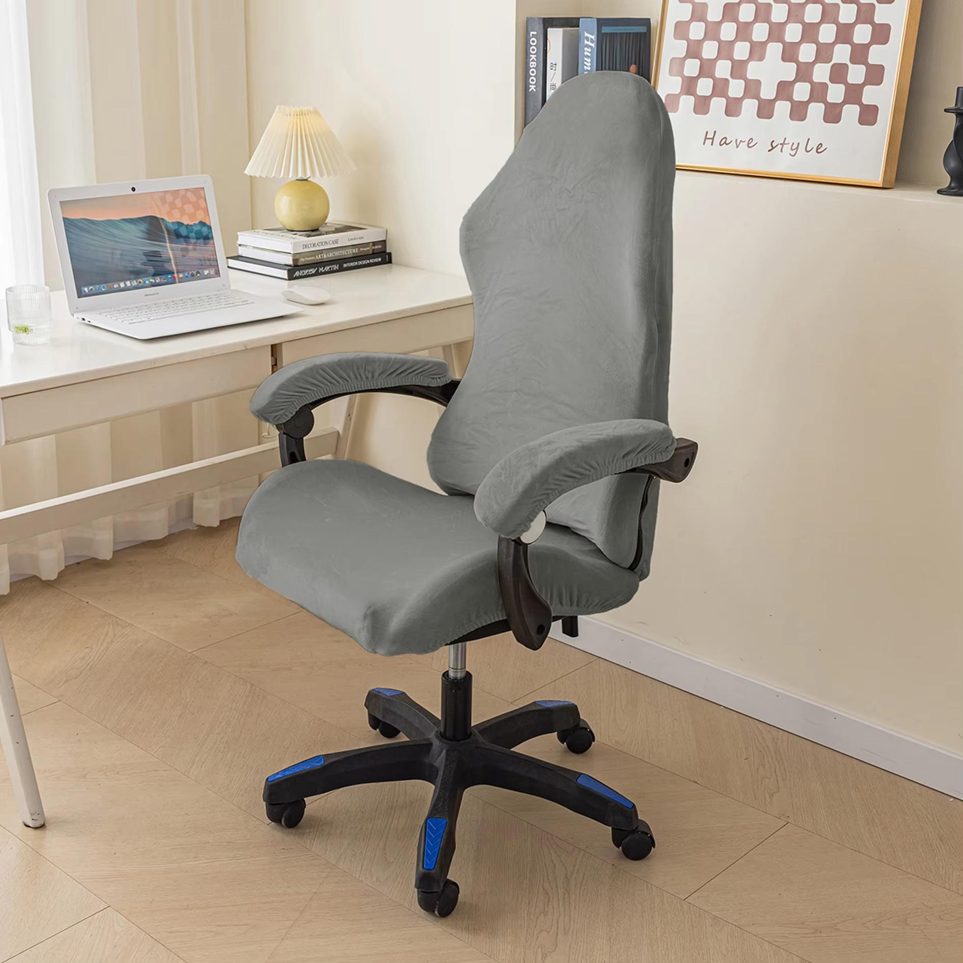 

Tickened Velvet Chair Cover Esports Office Computer Game Chair Seat Case Stretchy Home Gaming Chair Cover With Armrest Cover