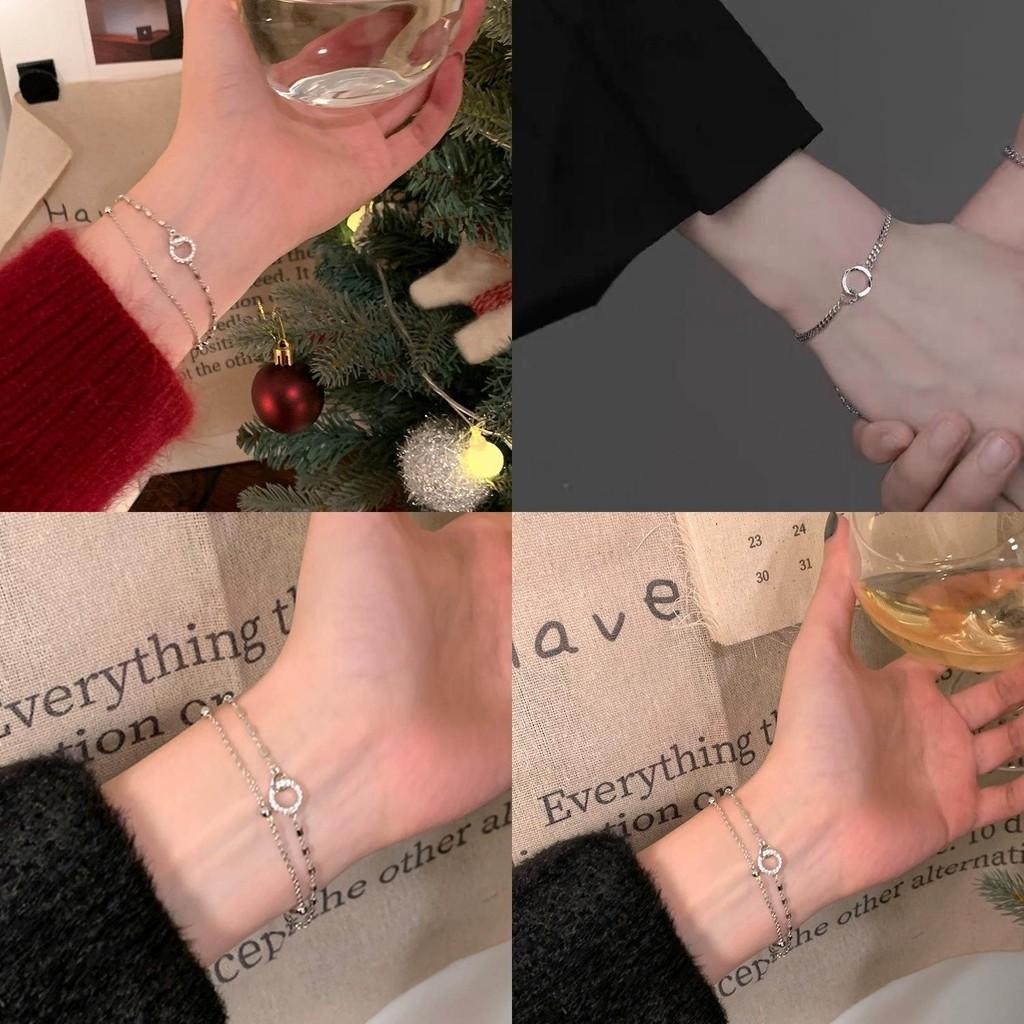 Delicate Geometric Double-layer Bracelet For Women 2023 Light Luxury Design