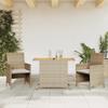 VidaXL Bistro Set with Cushions 3 Pcs, Chairs and Patio Table, Outdoor Backyard Terrace Furniture, Beige 365126