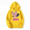 2024 New Disney Minnie Mouse Cartoon Anime Women Pullover Tops Spring Autumn Lady Casual Sweatshirt Pink Couple Hoodie Clothes