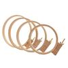 Round Wood Stitching Hoop Spring Clip Round Embroidery Hoop Stitching Embroidery Frame for Embroidery Sewing Stitching