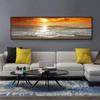 Sunsets Natural Sea Beach Scandinavian Style Landscape Posters and Prints Canvas Painting Wall Art Picture for Living Room