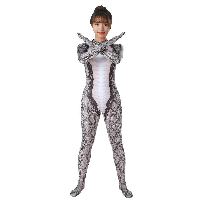 Hongbo Green Python Bodysuit: Animal Cosplay Series - Halloween Role-Playing Costume