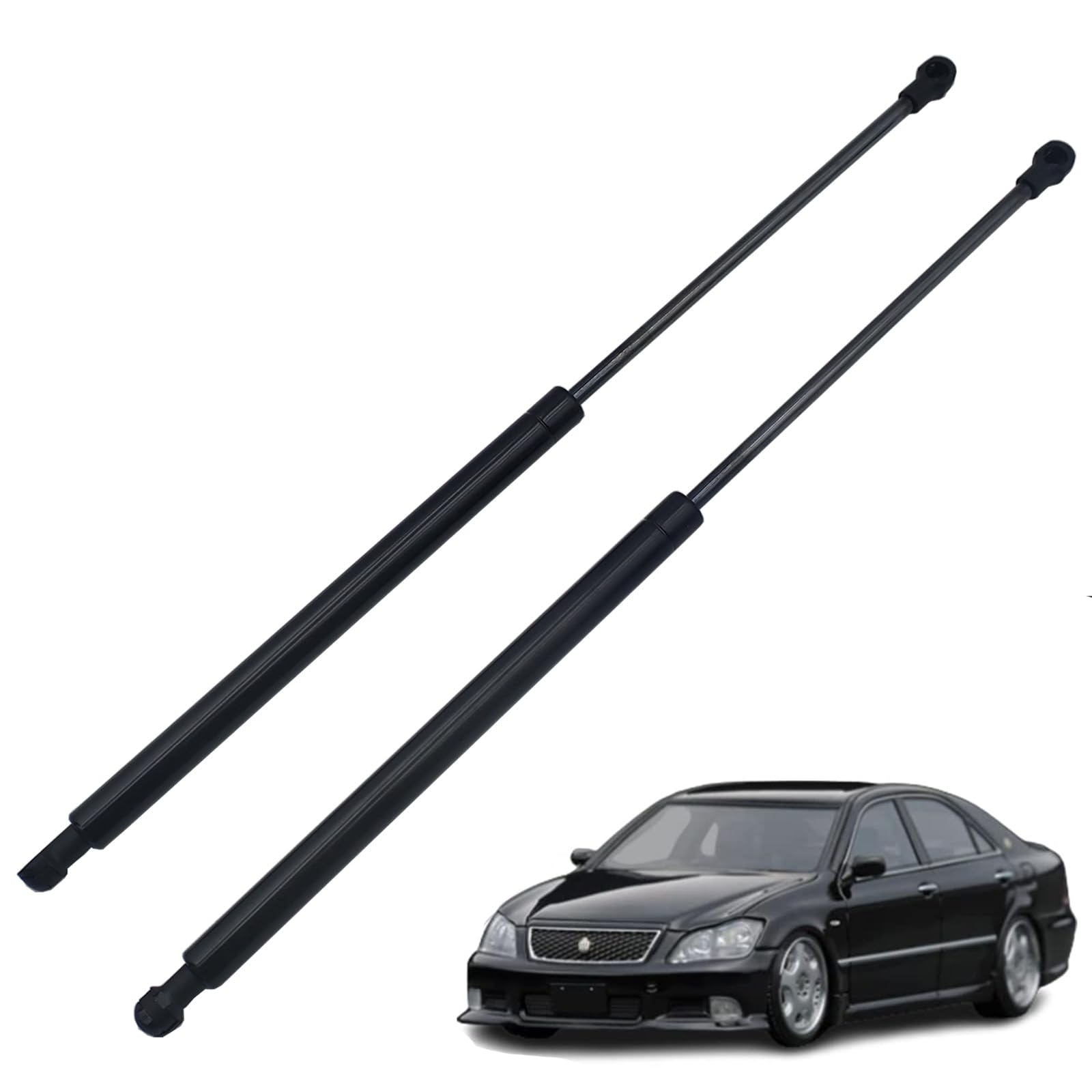 

Wellvie Classy Engine Hood Damper Set for Toyota Crown Reference OEM Part and and Rear Left and Car 2 Pieces (18 Series) - Numbers 53450-0W030 чёрный