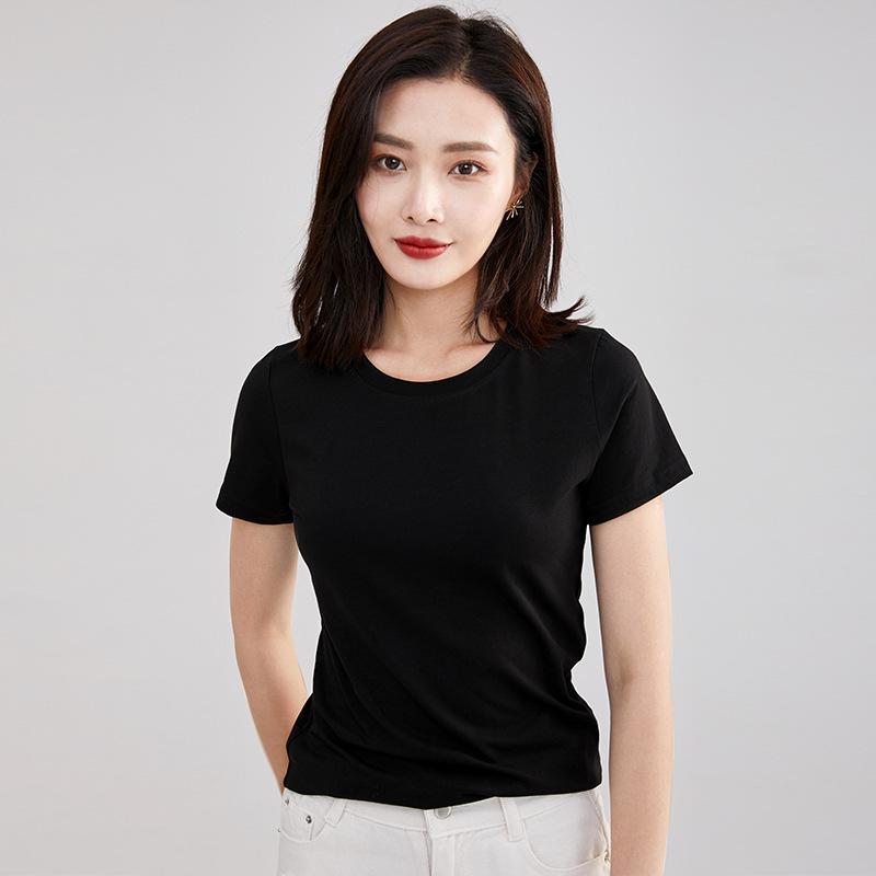 T-shirt a maniche corte a righe stile coreano da indossare sotto girocollo primavera da donna Ins moda donna top ampio taglia grande
