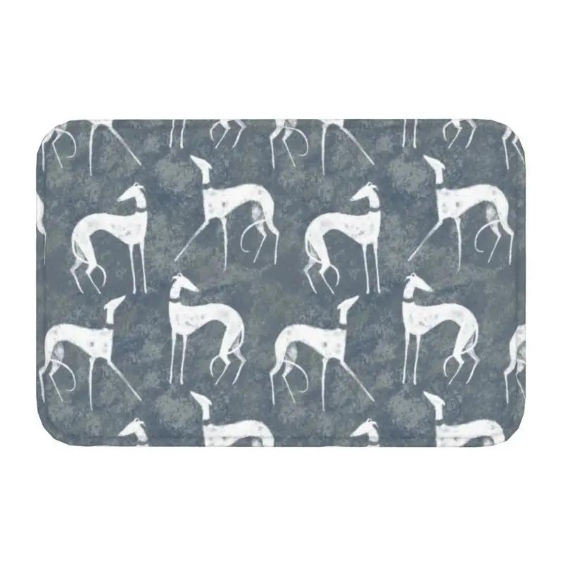 Personalized Vintage Whippet Greyhound Dog Doormat Mat Anti-Slip Hound Bath Kitchen Balcony Rug Carpet 40*60cm