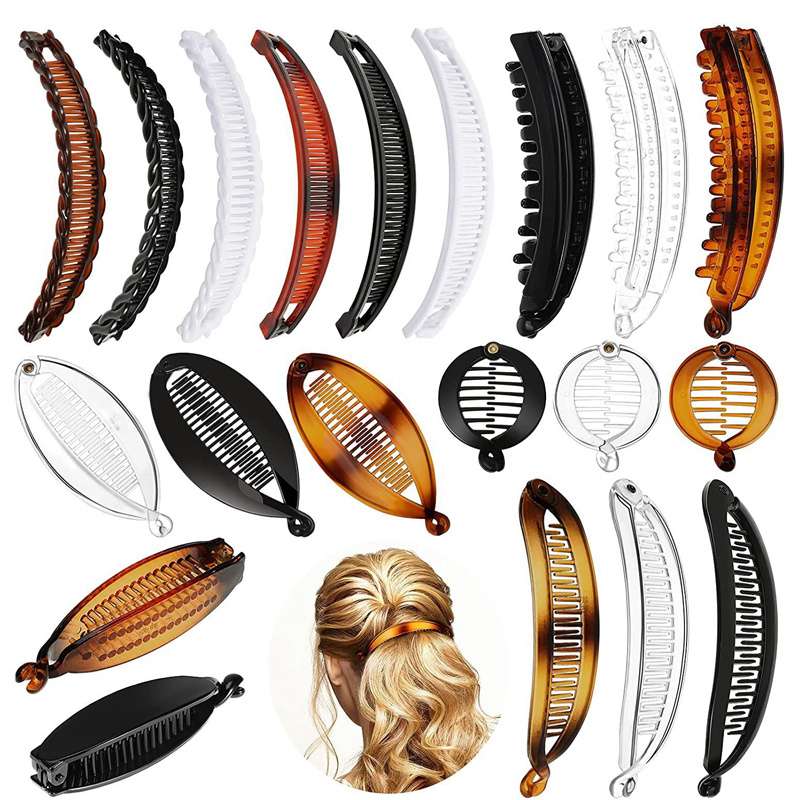 Hot Banana Clip Hair Comb Hair Band Fashion Set Fish Clip Hair Comb Lazy European and American Banana Hair Clip
