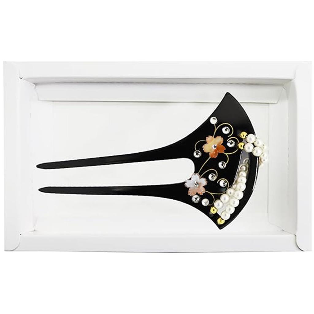 Japanese Perfect for and Perfect for and New Includes a Case [TOuWA] Hairpin, Drum-Shaped, Fan-Shaped, Two-Piece Set, Kimono, Tomesode, Yukata,