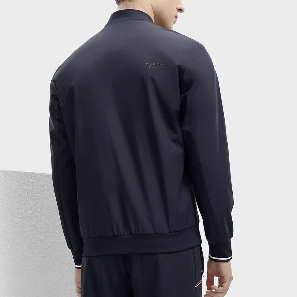 Fila Embroidered Logo Baseball Collar Casual Woven Jacket Men Jackets Legendary-Blue F11M411708F-NV