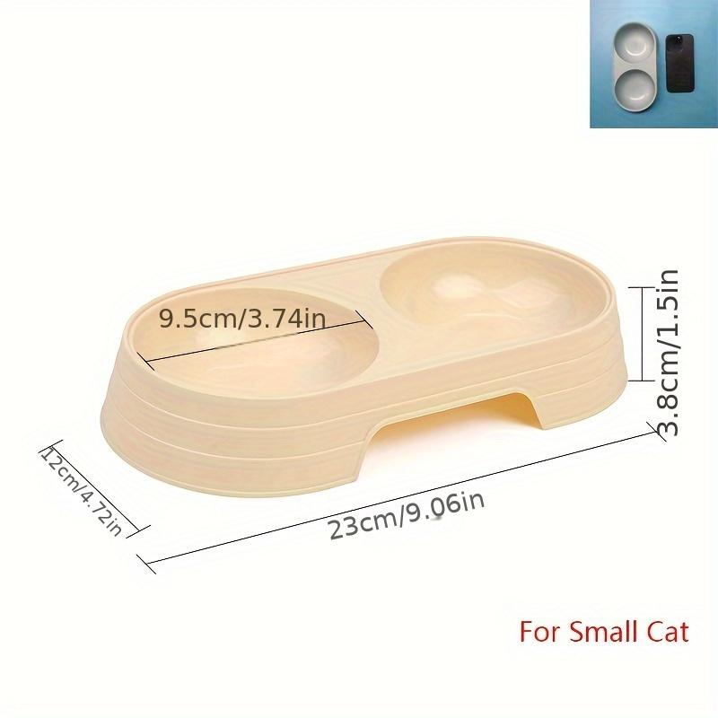 1pc  Pet Double Bowl Food Water Feeder For Dog & Cat, Candy Color Anti-slip Dog Double Bowl, Cat Bowl