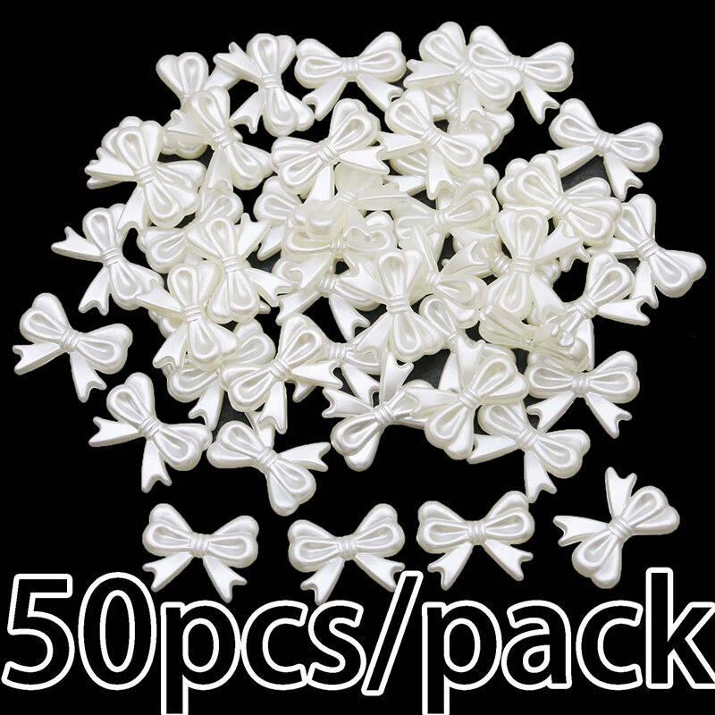 

(50Pcs/pack) 1.8*1.4cm Mini Resin Bow DIY Decoration Packaging Gift Ribbon Crafts Materials Accessories 1.8x1.4cm белый