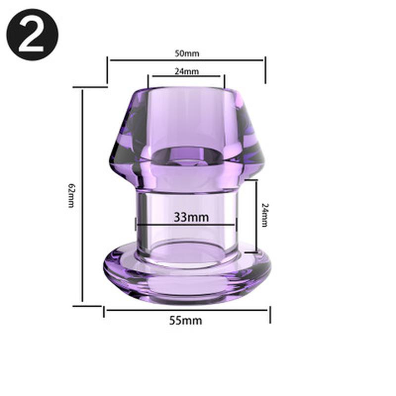 Hollow Anal Plug Silicone Prostate Massage Vaginal Anal Dilator Anus Speculum Large Butt Plug Treatment Massager Sex Toy For