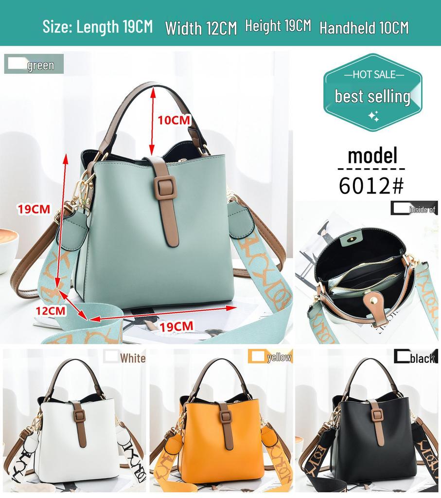 Taizhou Damen einfarbige Bucket Handtasche - Koreanischer Stil Schulter- & Umhänge-Mode-Tasche