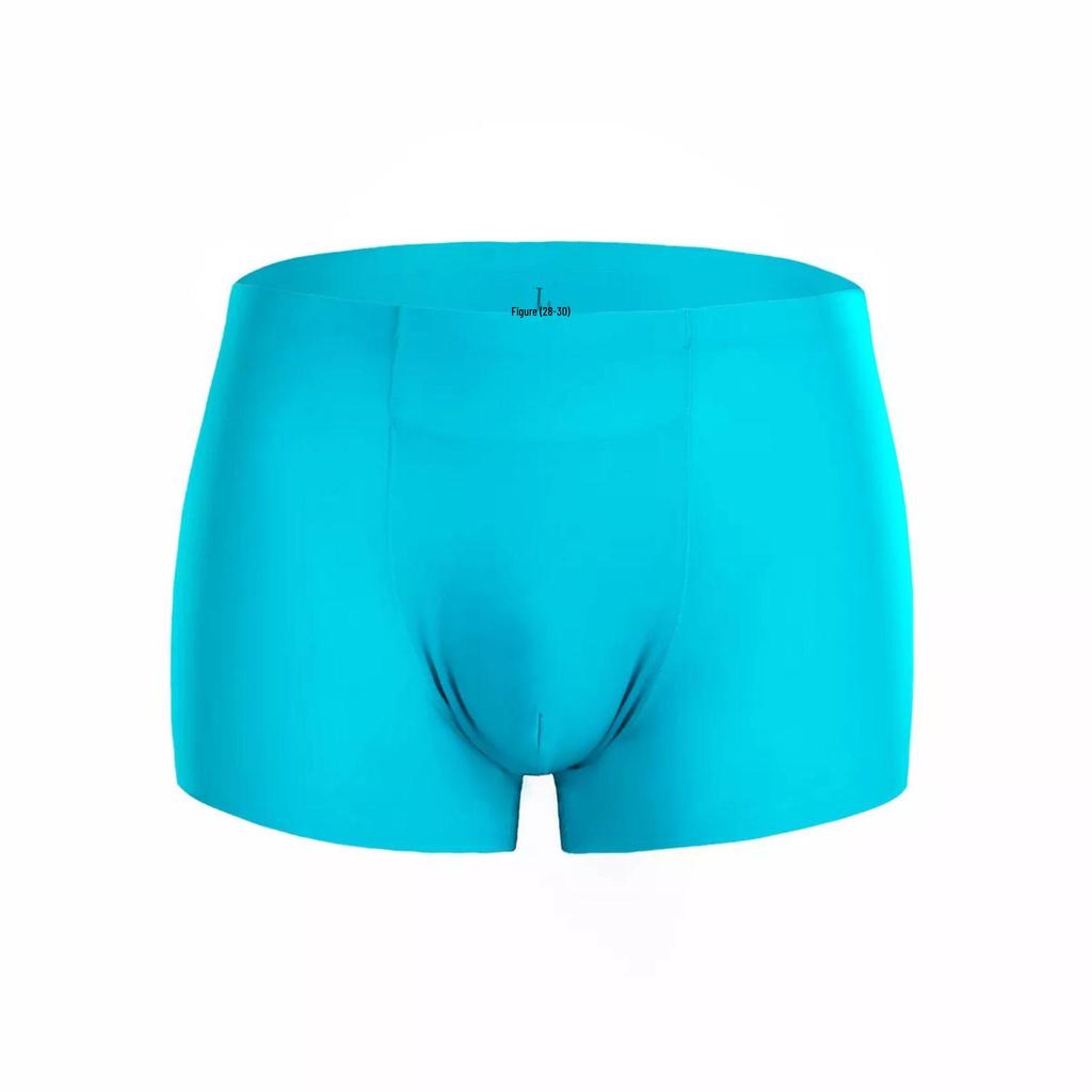 Men's Plus Size Summer Ice Silk Moisture-Wicking Seamless Quick-Dry Boxer Briefs
