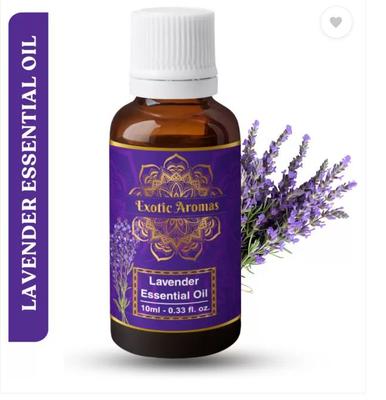 Pack of 2 Exotic Aromas Lavender Essential Oil, 100% Pure and Natural, For Aromatherapy , Skin & Hair  (10 Ml X 2)
