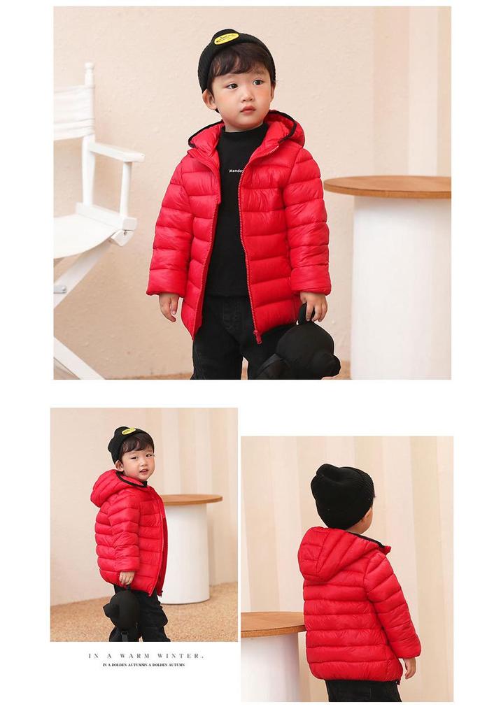 Children's Lightweight Down Cotton Jacket - Unisex Winter Coat for Kids and Babies