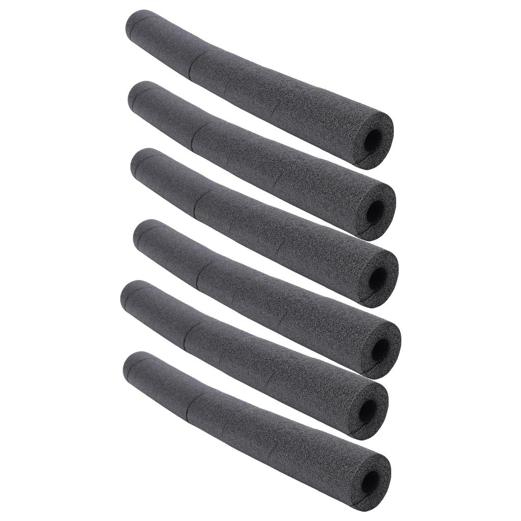 6pcs Foam Pipe Covers Black   Spiral Cuttable Multi Purpose Pipe Insulation Foam Tube for Swimming Pool Handle Water Pipe Exercise Machine Handle