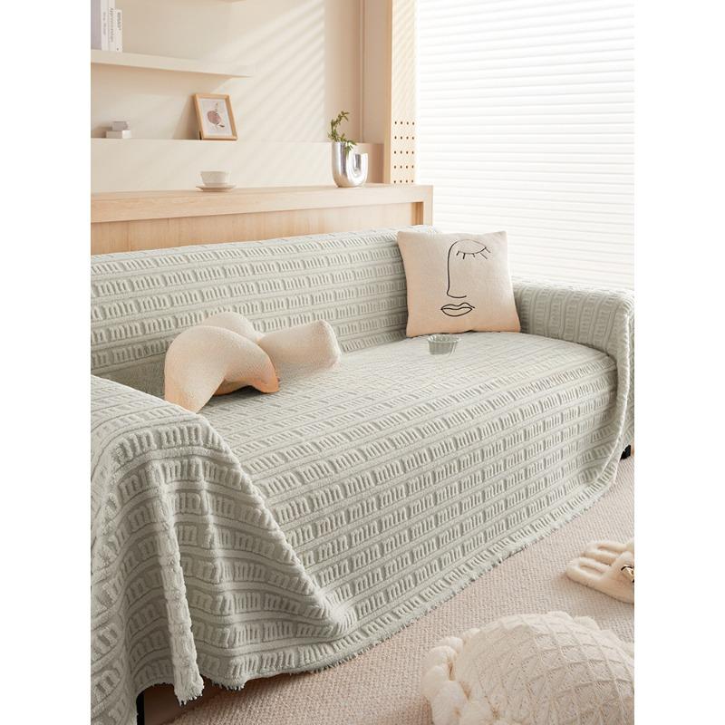 Winter Sofahandtuch Rutschfest Vollständig Bedeckt Universal Sofakissen Universal Staubdichte Abdeckung Tuch Plüsch Sofabezug