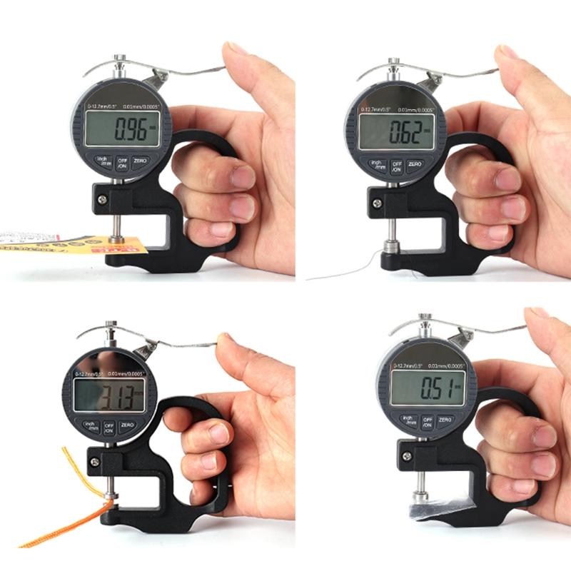 Electronic Digital Dial Thickness Gauge 0.5 inch 0.0005" Resolution Measuring Tool for w/ LCD Display