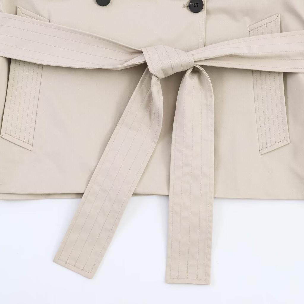 European and American style, new women's clothing, fashionable and versatile cross-border temperament, simple daily loose trench coat