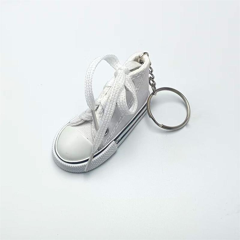 Mini-Leinwand kleine Schuhe Mode Fahrrad Motorrad Fußstütze kleines Brettschuh-Anhänger Simulation Schuh-Schlüsselanhänger