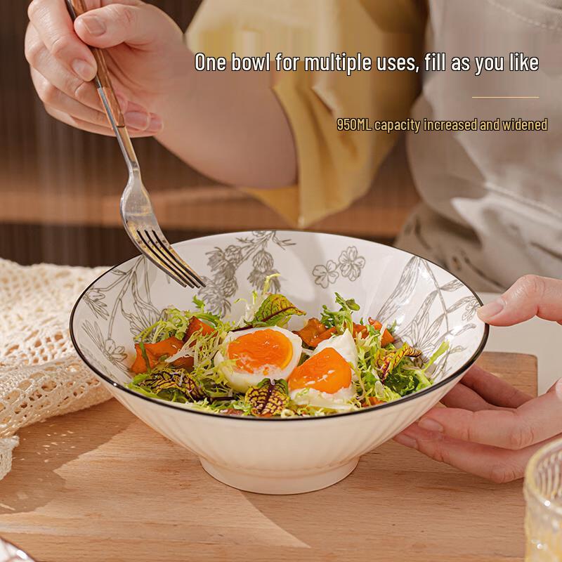 Ciotole per Noodles in Ceramica Stile Giapponese Retrò (2 pacchi)