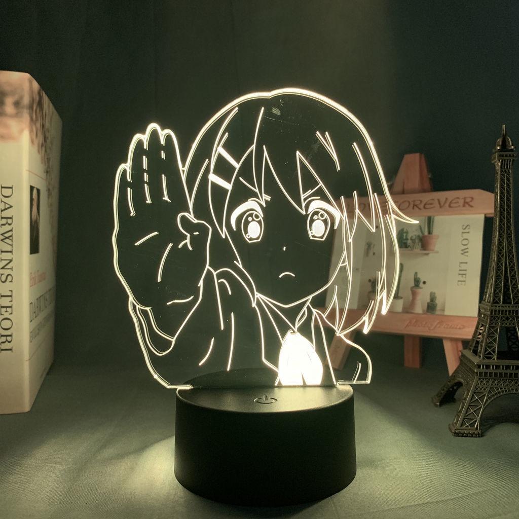 Anime K-ON Noční světlo Figurka Hirasawa Yui Měnící barvy Stolní lampa Dekorace do ložnice Dárek