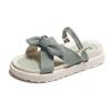 Women's 2-in-1 Platform Bow Sandals Summer Casual Sloping Back Flat Shoes Lightweight Beach Shoes