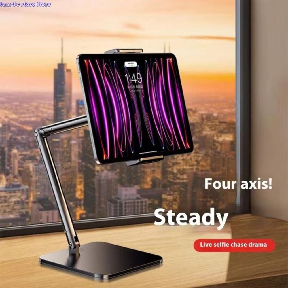360 Rotating Desktop Phone Tablet Holder Multi-Angle Long Arm Tablet Bracket  Bed Use