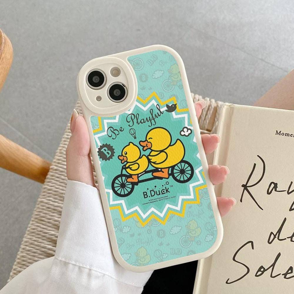 B-B Duck Anime Phone Case For IPhone 16 15 14 13 12 11 Pro Max Plus Shockproof Leather Cover