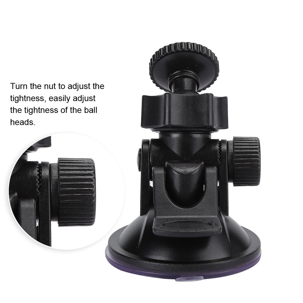 HD H3005A 2Pcs Driving Recorder Car Bracket 55mm Suction Cup 360 Degree Rotating Support Screw Heads
