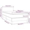 VidaXL Slat Bed Base with Mattress and LEDs, Upholstered Bed, Single Bed, Adult Bed for Interior Bedroom, 3134256