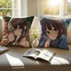 R-Rin S-Shibuya Cartoon Animation Pillow Case Anti-dustmite Pillowcase Invisible Zipper Silky Short Plush Sofa Cushion Cover