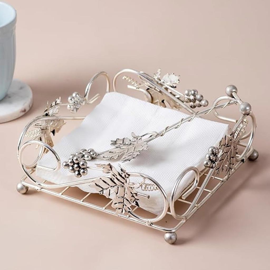 Салфетница, Metallic Tissue Paper Holder (Silver), Nestroots