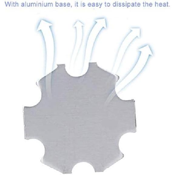 Hyuduo 1W 5V LED Chip Bulb, Light Beads 200lm Brightness High Bead Light Source Chip with Aluminum Plate for Floodlight, Pack of 25(Pure White