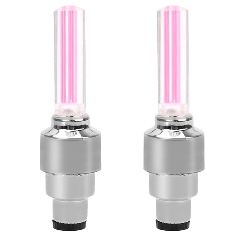 2ks Atmosférické uvítací světlo Nábojová lampa Auto Auto Kolo Moto Kolo Ventil pneumatik Dekorativní krytka ventilu Blesk Paprskové LED Neonová projekce