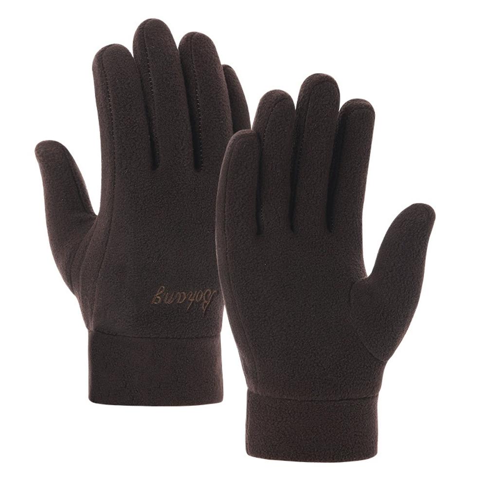 Thicken Fleece Gloves For Men Women Winter Warm Thermal Full Finger Glove Outdoor Running Skiing Cycling Gloves