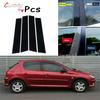 4 Pièces Cache Pilier de Voiture Pour Peugeot 206 2004-2010 207 2009-2013 C2 2006-2013 Moulure de Porte Moulure de Fenêtre Autocollants