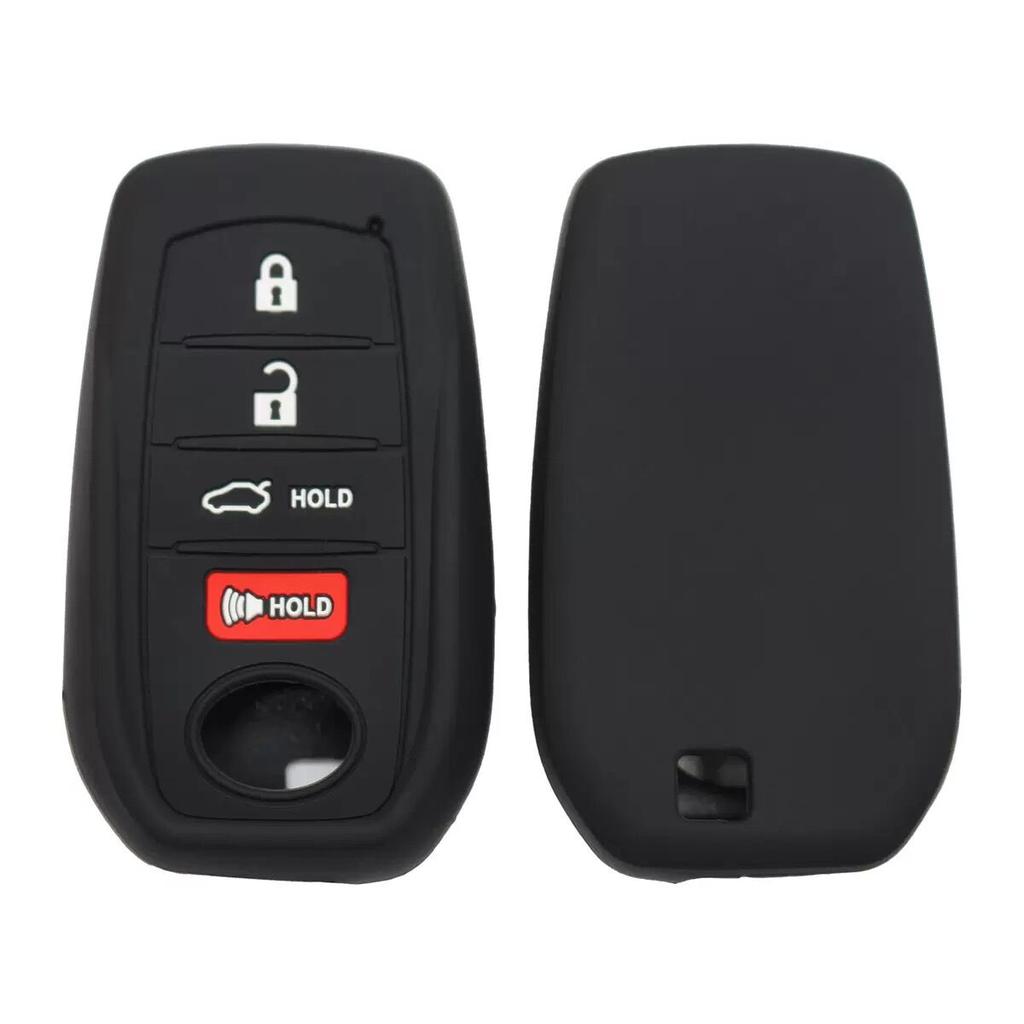 Suitable For Toyota Rav4 Corolla Camry Highlander Prius Car Key Case Silicone Key Fob Cover Remote Control Alarm Key Protector