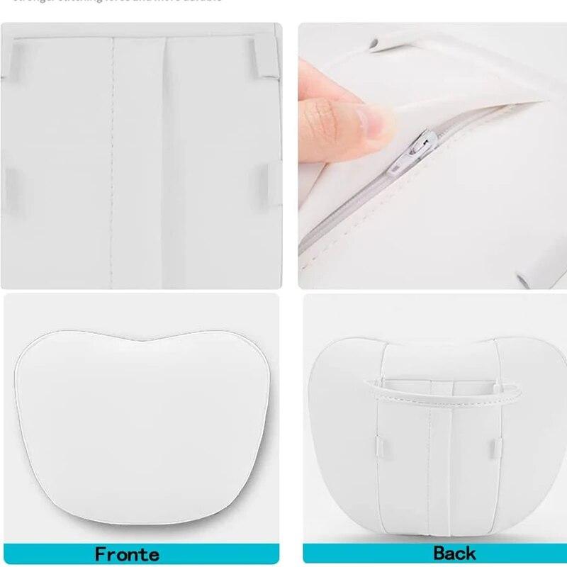 For Tesla Model 3 Y Flocking/Leather Car Seat Neck Pillow Soft Memory Neck Pillow High-Quality Headrest Lumbar