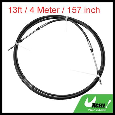 Motoforti 1pcs 13ft 4 Meter 157 Inch Marine Type 3300 / 33C Throttle Shift Remote Control Box Cable for Yamaha Black