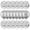 12inch Metal Colored Balloon with Confetti Balloon Set, Suitable for Weddings, Birthdays, Themed Parties, Pre Wedding Parties