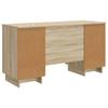 Desk in Sonoma Oak Particleboard 142.5 x 50 x 75 cm