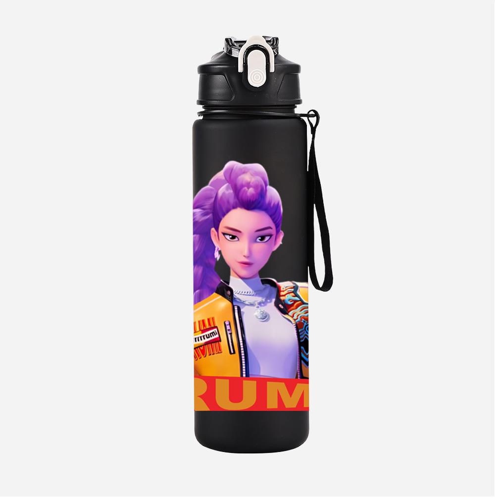 Anime Demon Hunters Printed Character Water Cup Demon Hunters Outdoor Portable Drinking Bottle for Boy Girl Gift