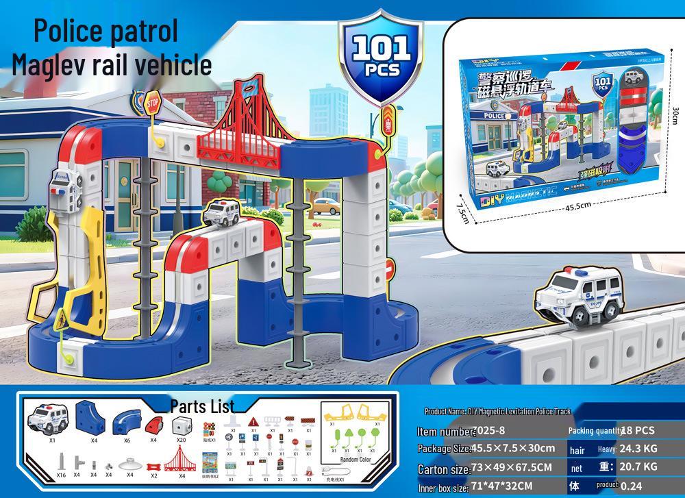 DIY Maglev Police Car Kit: Educational Anti-Gravity Electric Train