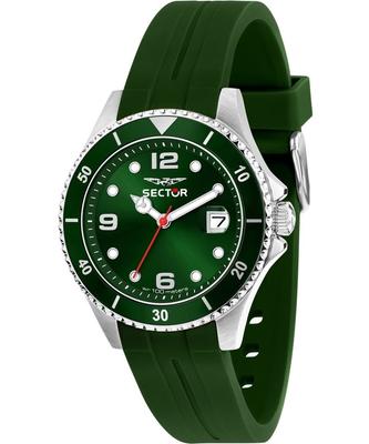 230 Silikonový řemínek Zelený ciferník Quartz R3251161055 100M Pánské hodinky