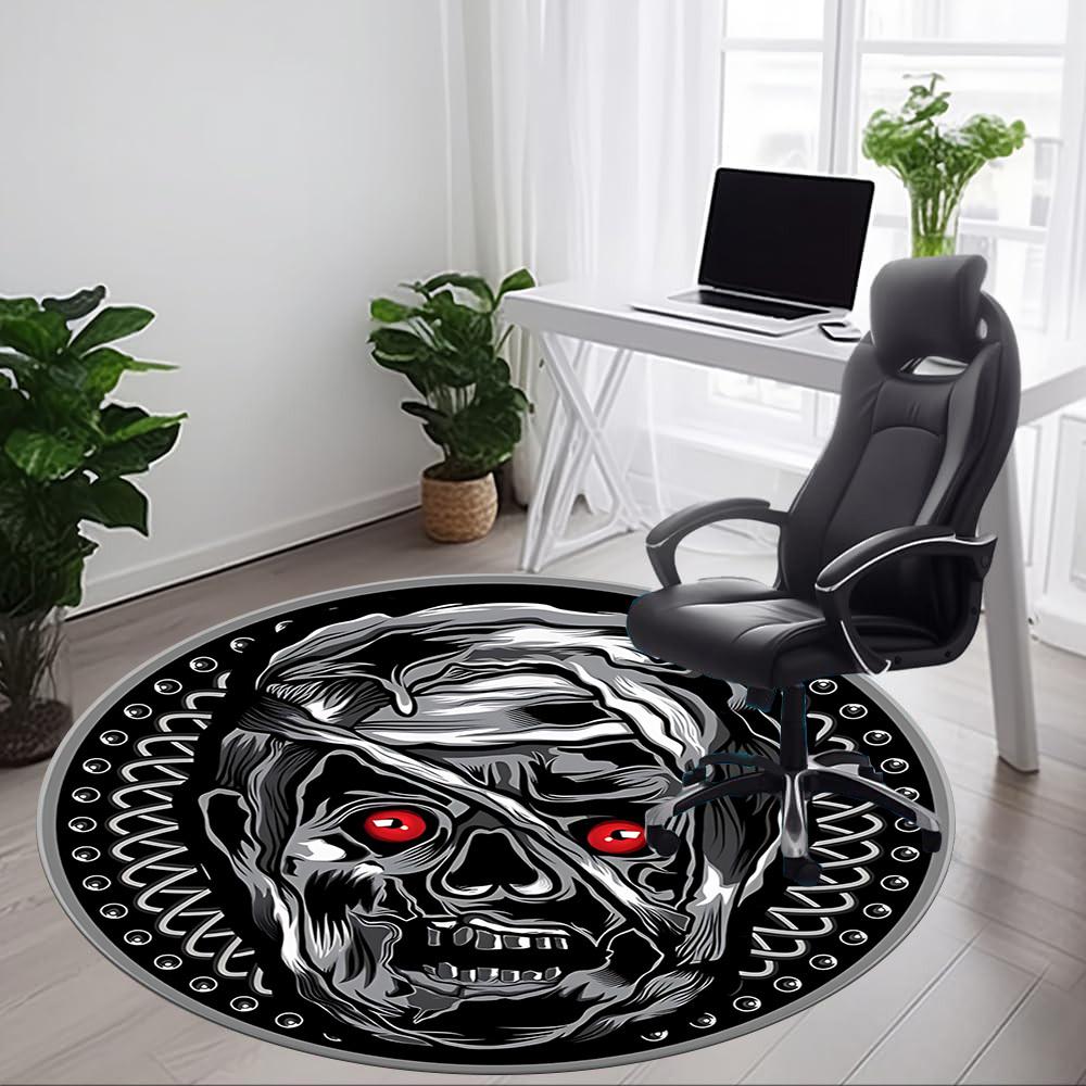 1pc Halloween Decorations Chair Carpet for Office, Round Non Slip Durable Large Size Office Carpet, Suitable for Office